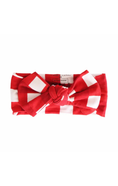 Load image into Gallery viewer, Checking It Twice Knit Large Bow Headwrap
