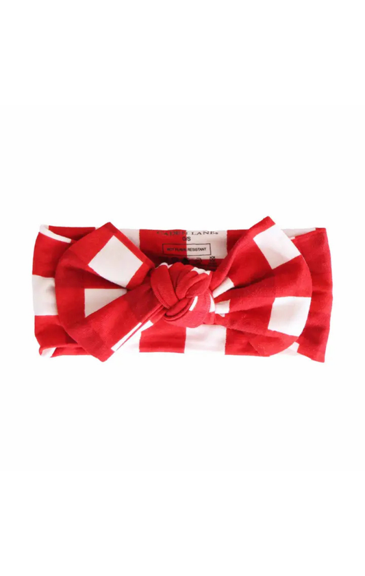 Checking It Twice Knit Large Bow Headwrap