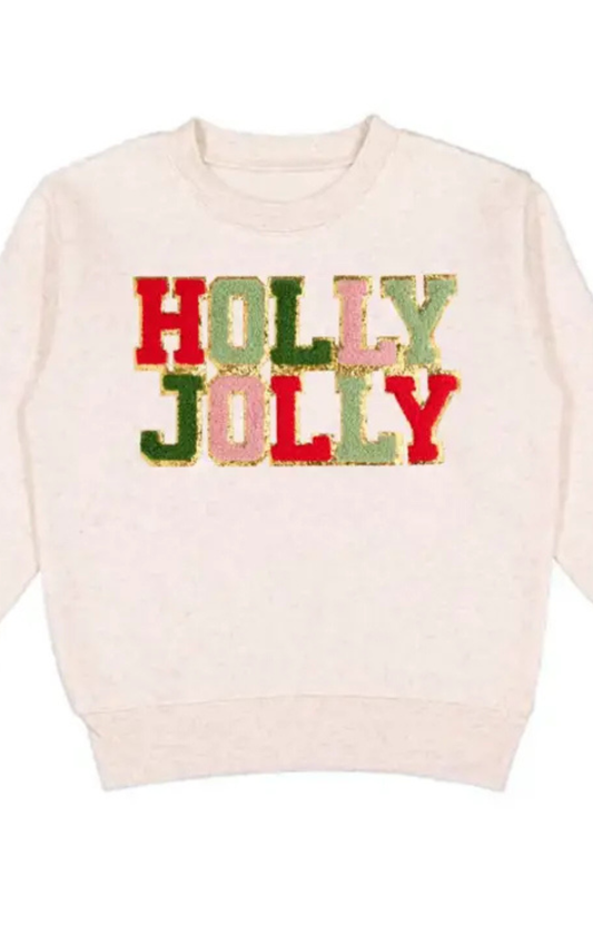 Holly Jolly Patch Christmas Sweatshirt