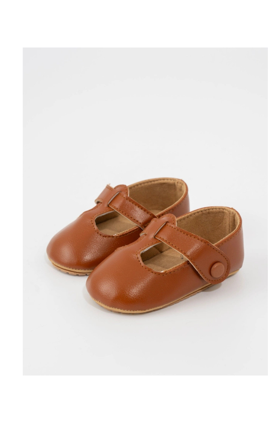 Brown T-Strap Mary Jane Shoe