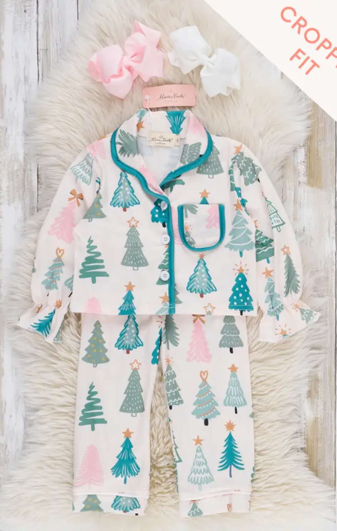 Evergreen Galore Christmas Cropped Pajamas