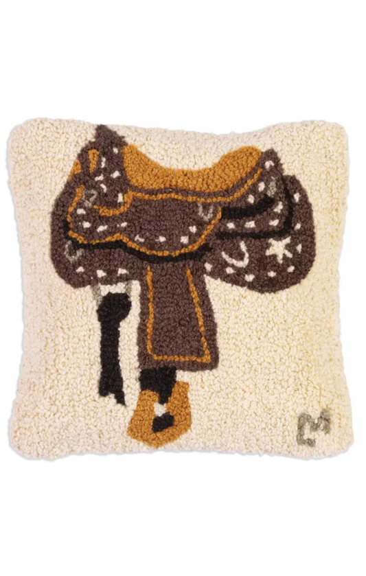 Western Saddle 14X14 Ranch Lodge Pillow
