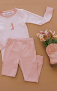 Load image into Gallery viewer, Pink Boots and Blooms Long Pajamas
