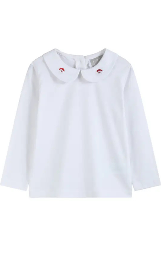 Santa Collared White Shirt