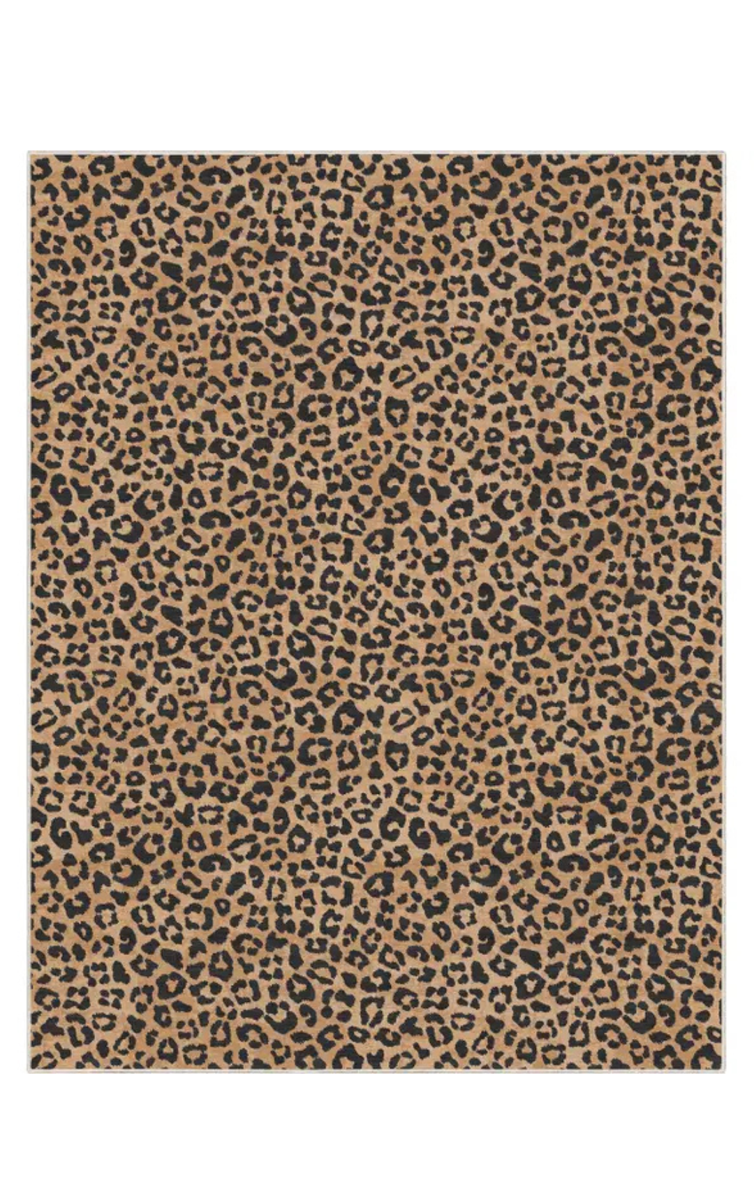 Animal Print Leopard Pattern Flat-Weave Rug