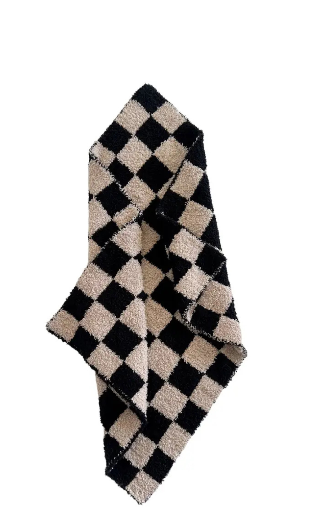 Phufy Bliss Checkerboard Mini Blanket- Black/Cocoa