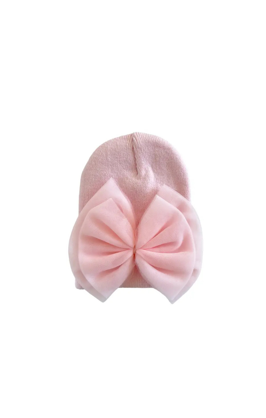 Baby's First Hat - Petal Pink Tulle Bow