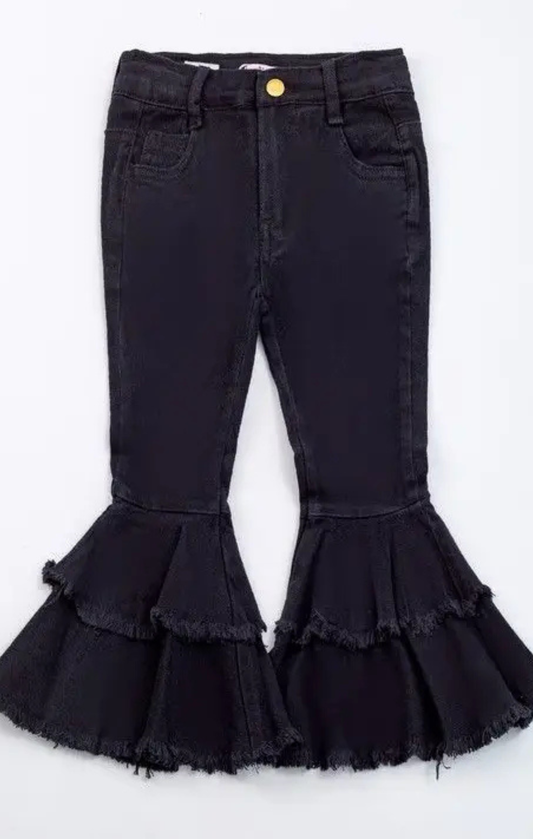 Black Denim Flares