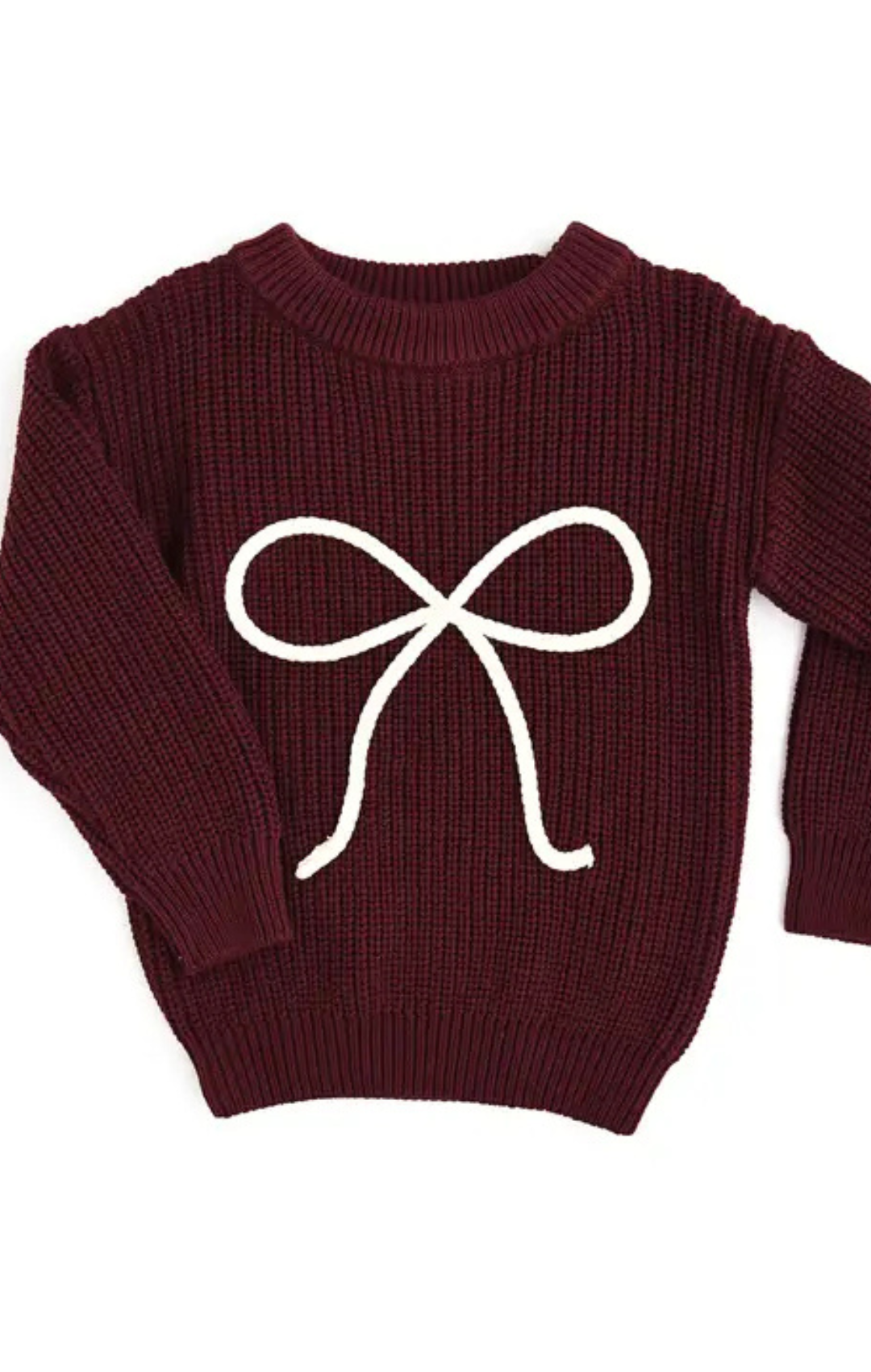 Maroon Bow Sweater