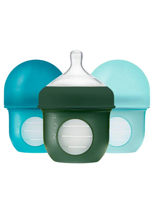 Boon Nursh Bottle- 3 Pack- 4oz Blue