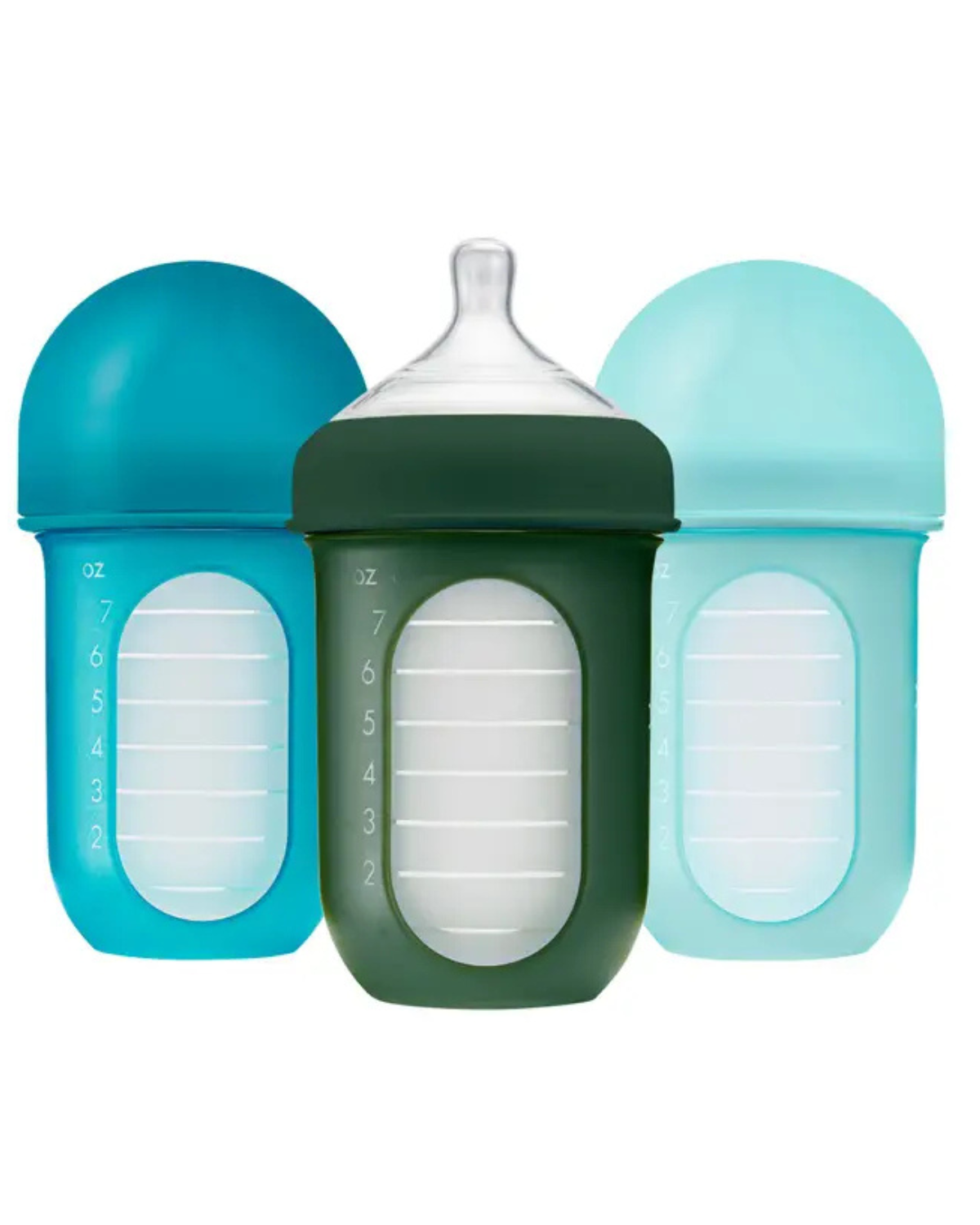 Boon Nursh Bottle- 3 Pack- 8oz Blue