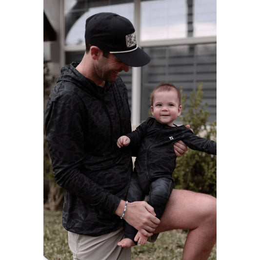 Baby Zip Up- Black Camo