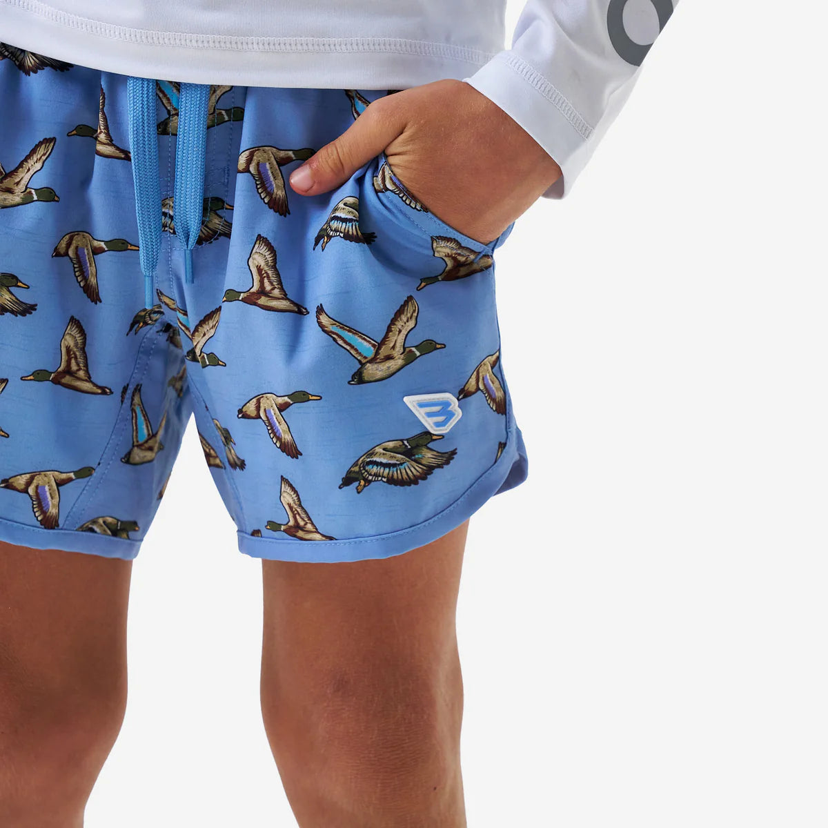 Burlebo Blue Jumbo Mallard Swim Trunks