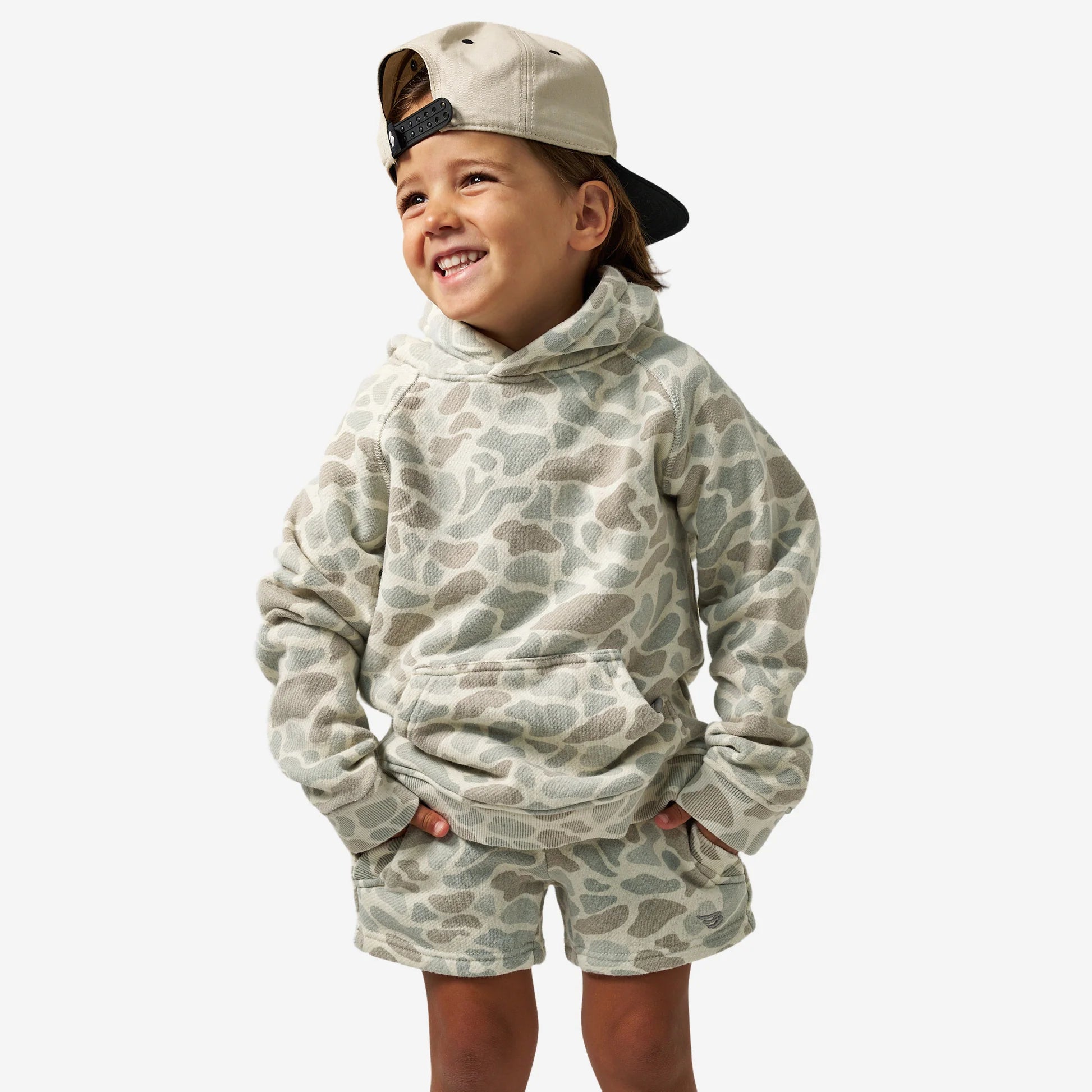 Youth Vintage Washed Hoodie- Classic Deer Camo