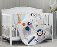 Load image into Gallery viewer, Zoo Sports 3 pc Baby Crib Nursery Bedding Set
