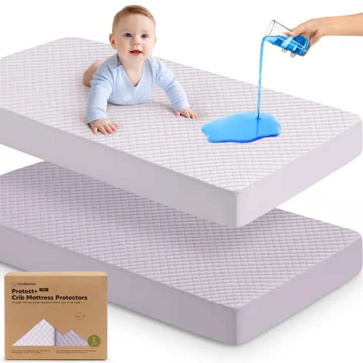 2-Pk Quin Protect + Waterproof Crib Protector Cover