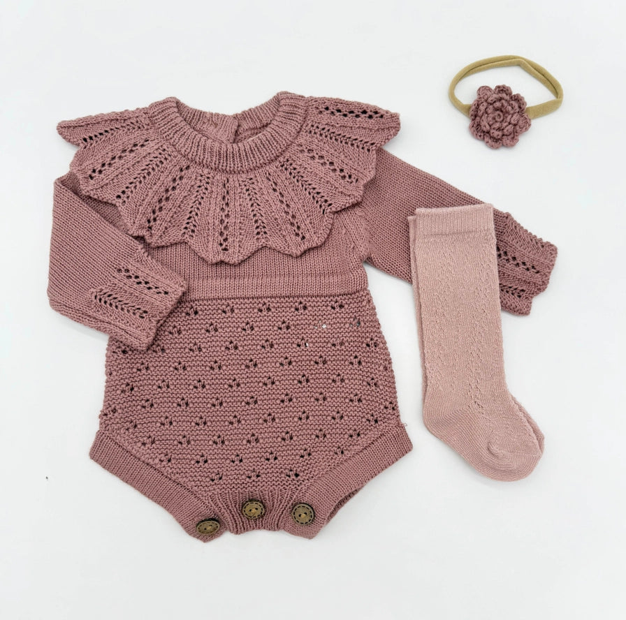 Zori Knit Crochet Romper