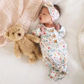 Load image into Gallery viewer, Winnie's Wildflowers Newborn Baby Knot Gown & Hat
