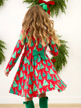 Load image into Gallery viewer, O Christmas tree long sleeve twirl dress
