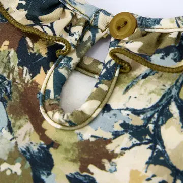 Duck Smocking Embroidery Camo Romper