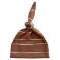 Load image into Gallery viewer, Saddle Stripe Organic Ribbed Beanie 0-3M
