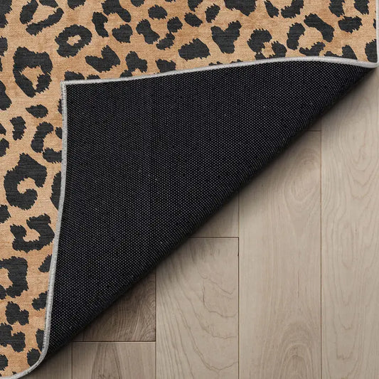 Animal Print Leopard Pattern Flat-Weave Rug