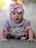 Load image into Gallery viewer, Thanksgiving Plaid Turkey Smocked Girls Romper
