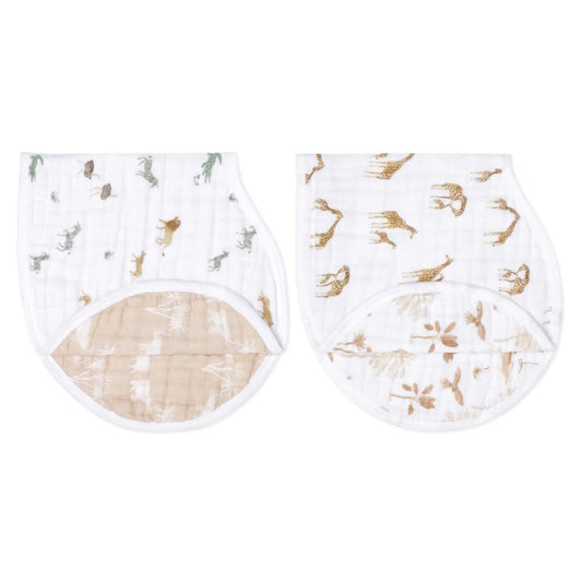 Aden+Anais Safari Dreams Organic Burpy Bibs 2-Pack