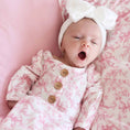 Load image into Gallery viewer, Fancy Frills Newborn Baby Knot Gown & Hat Set
