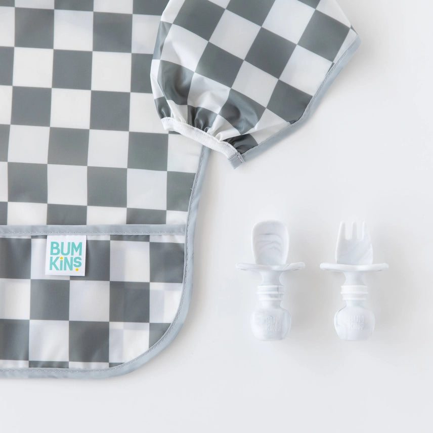 Sleeved Bib- Checkered