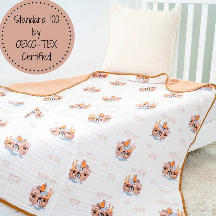 Noah's Ark Baby Muslin Quilt