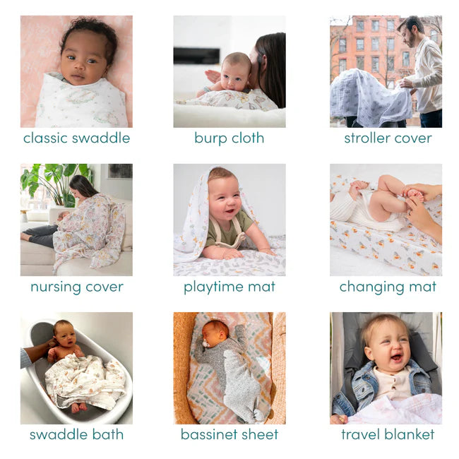 Aden+Anais Oceanic Organic Swaddles 2-Pack
