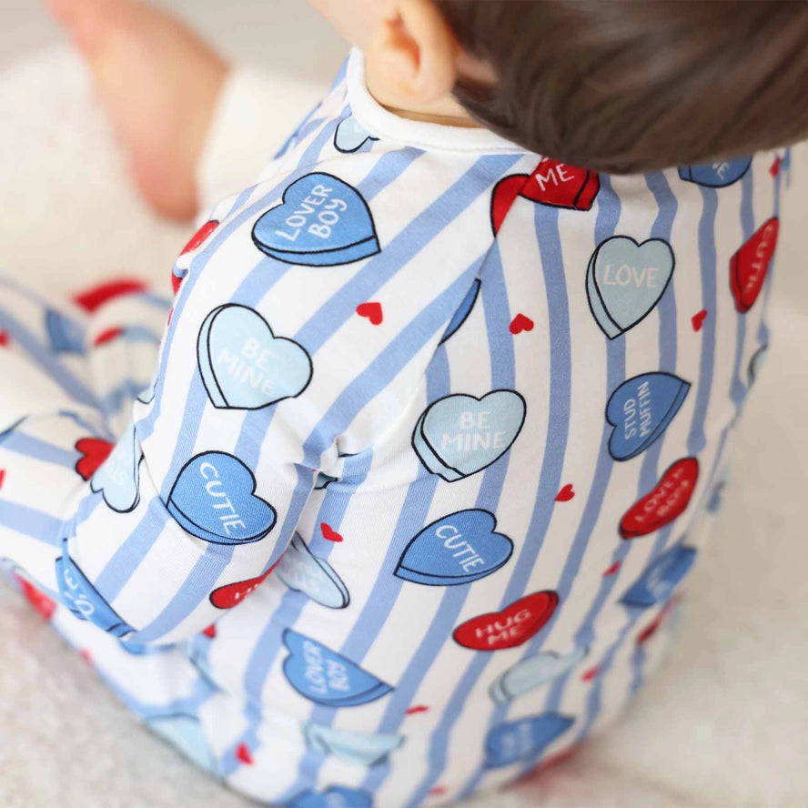 Sweet Like Candy Blue Zip Romper