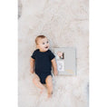 Load image into Gallery viewer, Hello Baby Gray Linen Baby Keepsake Book
