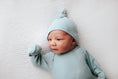 Load image into Gallery viewer, Ribbed Knotted Baby Gown & Hat
