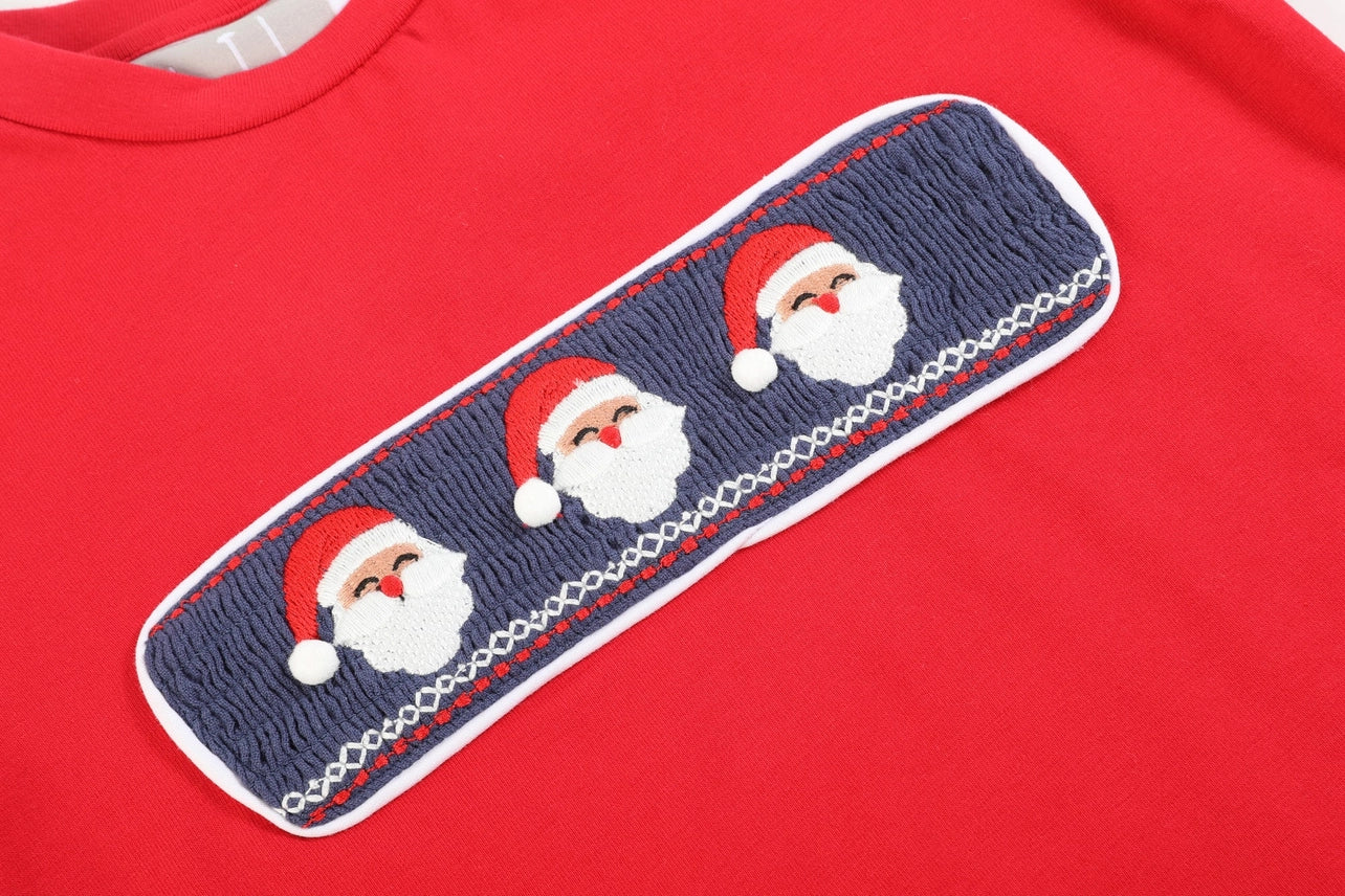 Santa Smocked Shirt and Pants Set