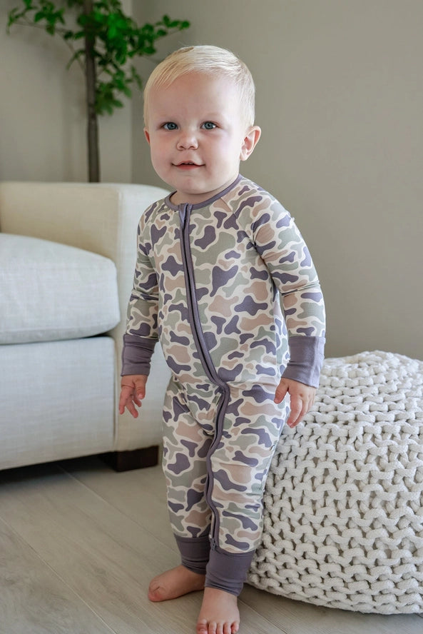 Camo Cutie Convertible Zipper Romper