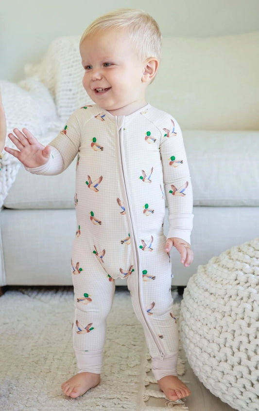 Little Mallard Convertible Zip Romper