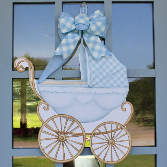 Welcome Baby Door Hanger - Blue