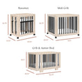 Load image into Gallery viewer, Babyletto Natural/Black Yuzu 8-in-1 Convertible Crib
