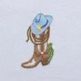 Load image into Gallery viewer, Blue Long Boots and Blooms Pajamas
