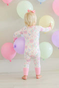Load image into Gallery viewer, Convertible Zip Romper Birthday Bash Pink
