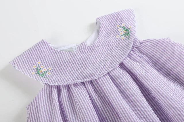 Fuzzy Chick Flower Smocked Dress