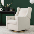 Load image into Gallery viewer, Babyletto Ivory Kiwi Glider w/ Electric Control and USB with Gold Base
