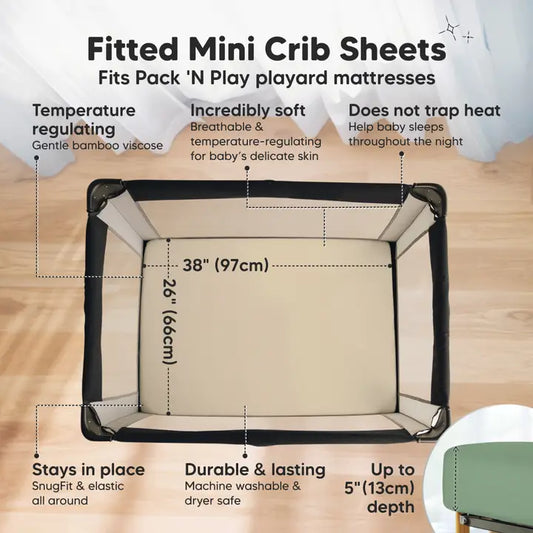 Hedges Fitted Mini Crib Sheets