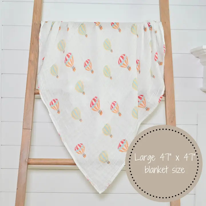 The Sky Is The Limit Baby Muslin Swaddle Blanket