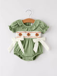 Load image into Gallery viewer, Thanksgiving Turkey Smock Girl Romper
