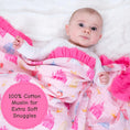 Load image into Gallery viewer, Tiara Time Ruffle Baby Muslin Quillt
