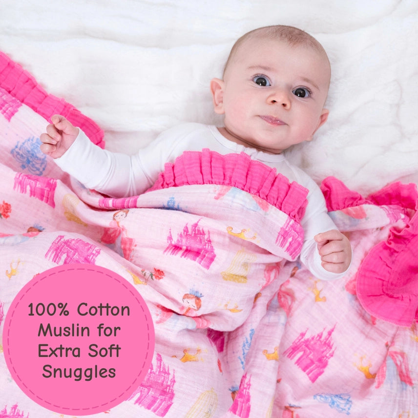 Tiara Time Ruffle Baby Muslin Quillt
