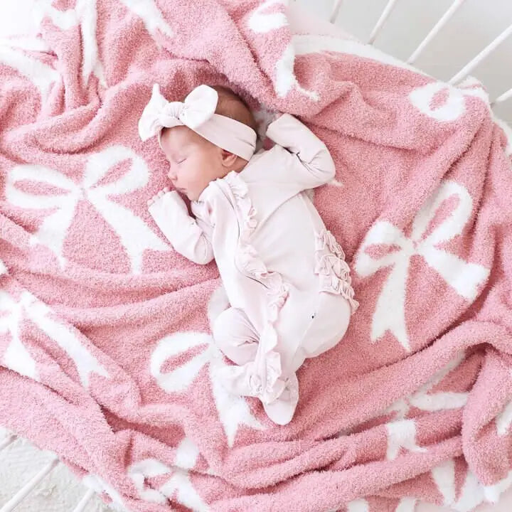CuddleLane Bows Luxe Blankets